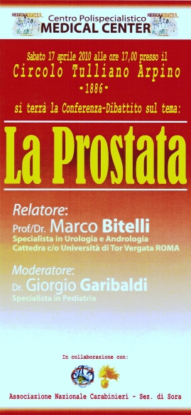 invito conferenza prostata